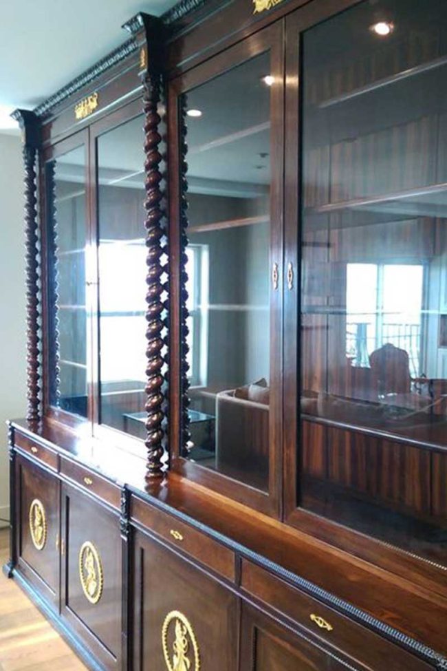 Antique Russian Breakfront Restoration